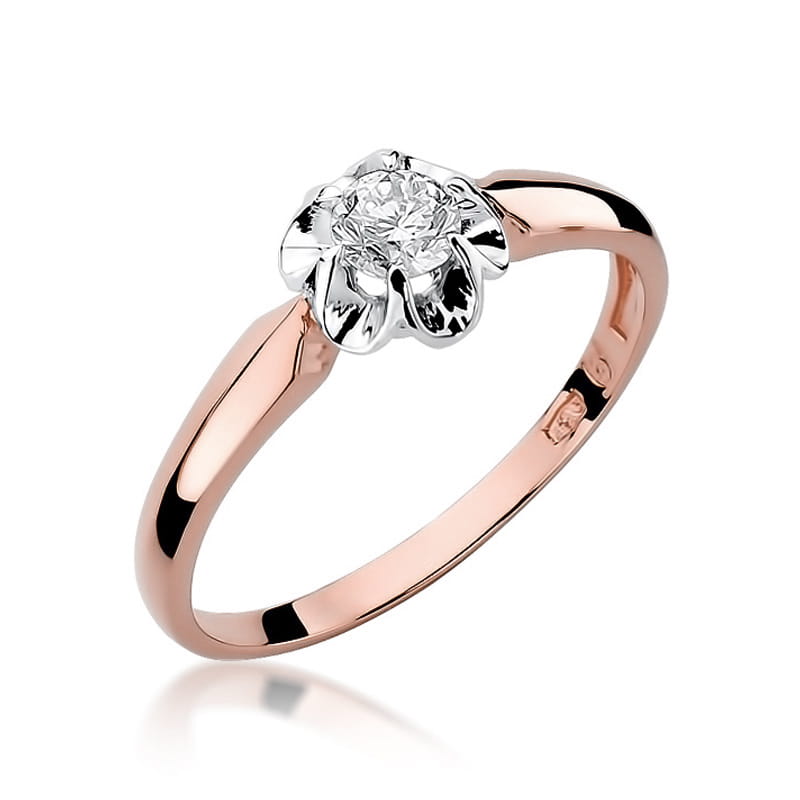 W203 Diamantový prsteň 0,23ct ružové zlato Au 585/1000 2