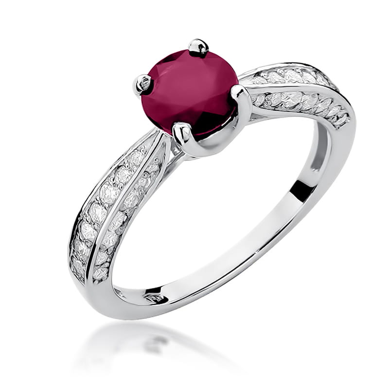 W206 Ruby prsteň 1.20ct biele zlato Au 585/1000 2