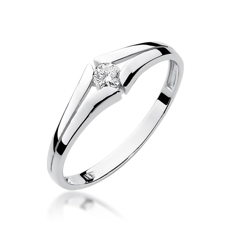 W207 Diamantový prsteň 0,08ct biele zlato Au 585/1000 2