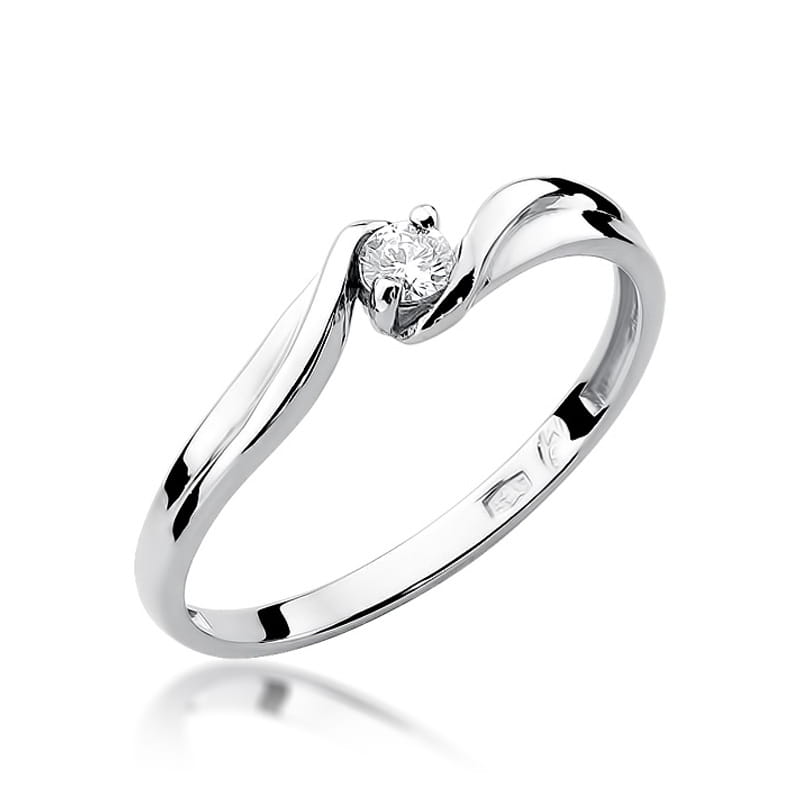 W211 Diamantový prsteň 0,10ct biele zlato Au 585/1000 2