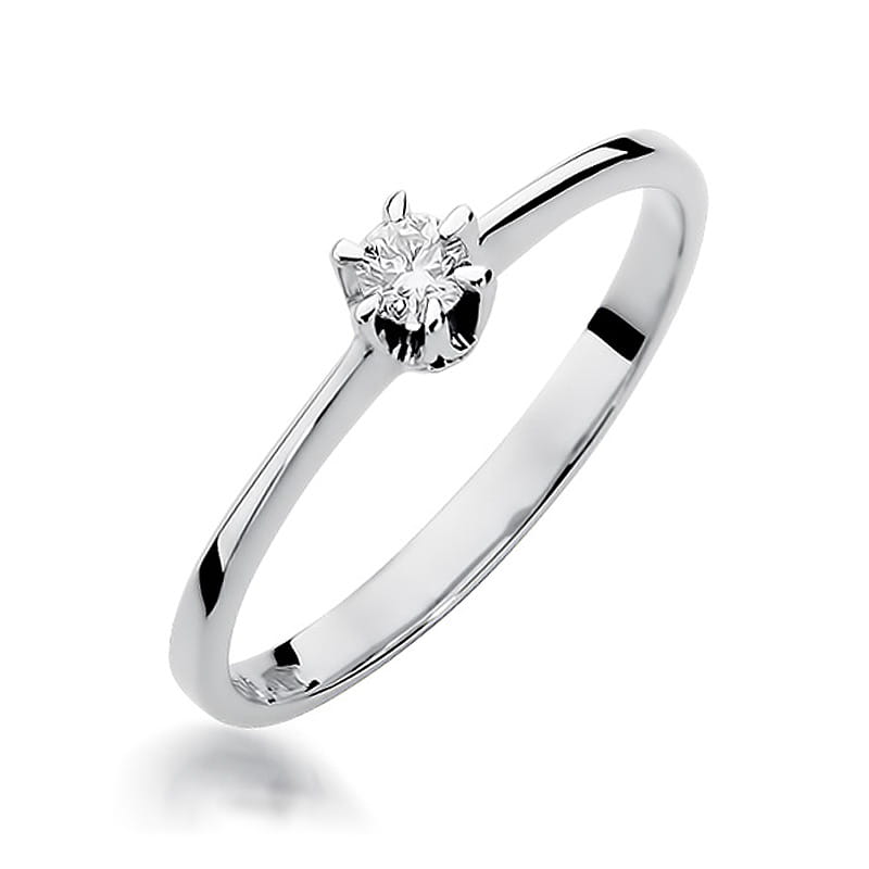 W220 Diamantový prsteň 0,10ct biele zlato Au 585/1000 2