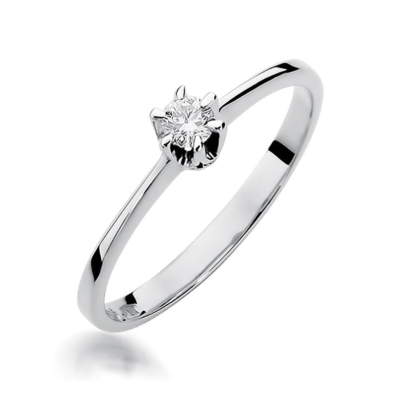 W220 Diamantový prsteň 0,15ct biele zlato Au 585/1000 2
