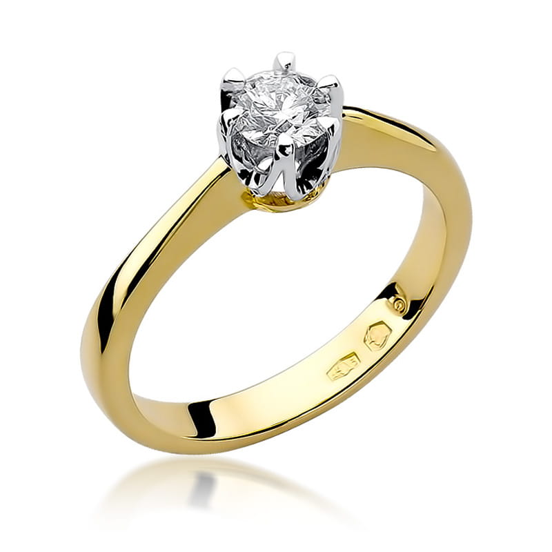 W220B Diamantový prsteň 0,30ct žlté zlato Au 585/1000 2