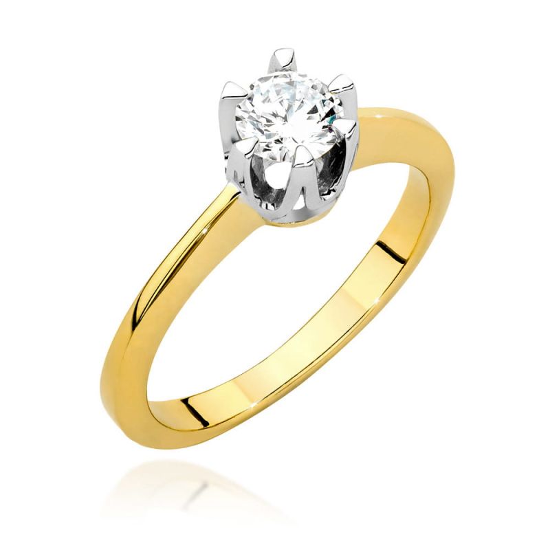 W220B Diamantový prsteň 0,50ct žlté zlato Au 585/1000 2