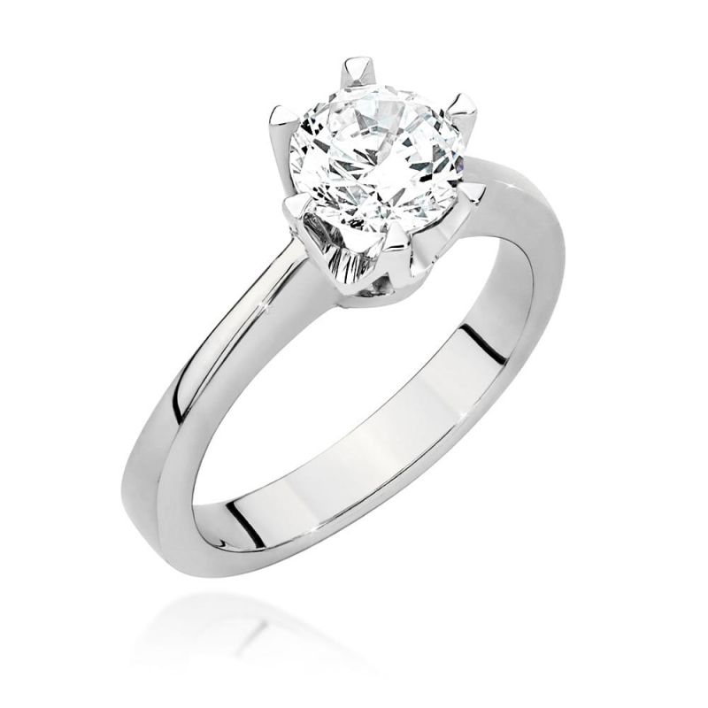 W220B Diamantový prsteň 0,70ct biele zlato Au 585/1000 2