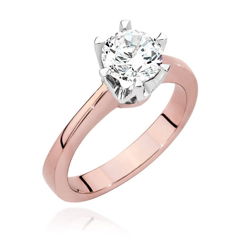 W220B Diamantový prsteň 0,70ct ružové zlato Au 585/1000 2
