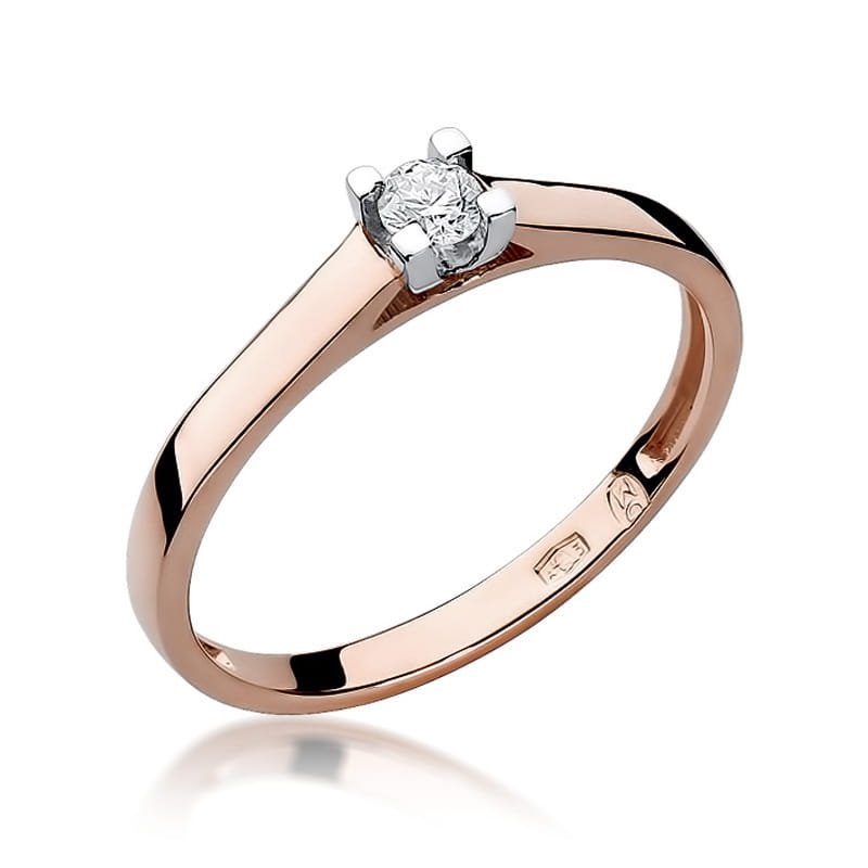 W221 Diamantový prsteň 0,08ct ružové zlato Au 585/1000 2