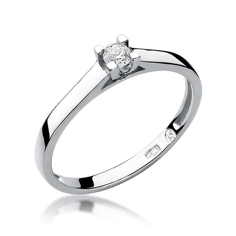 W221 Diamantový prsteň 0,10ct biele zlato Au 585/1000 2