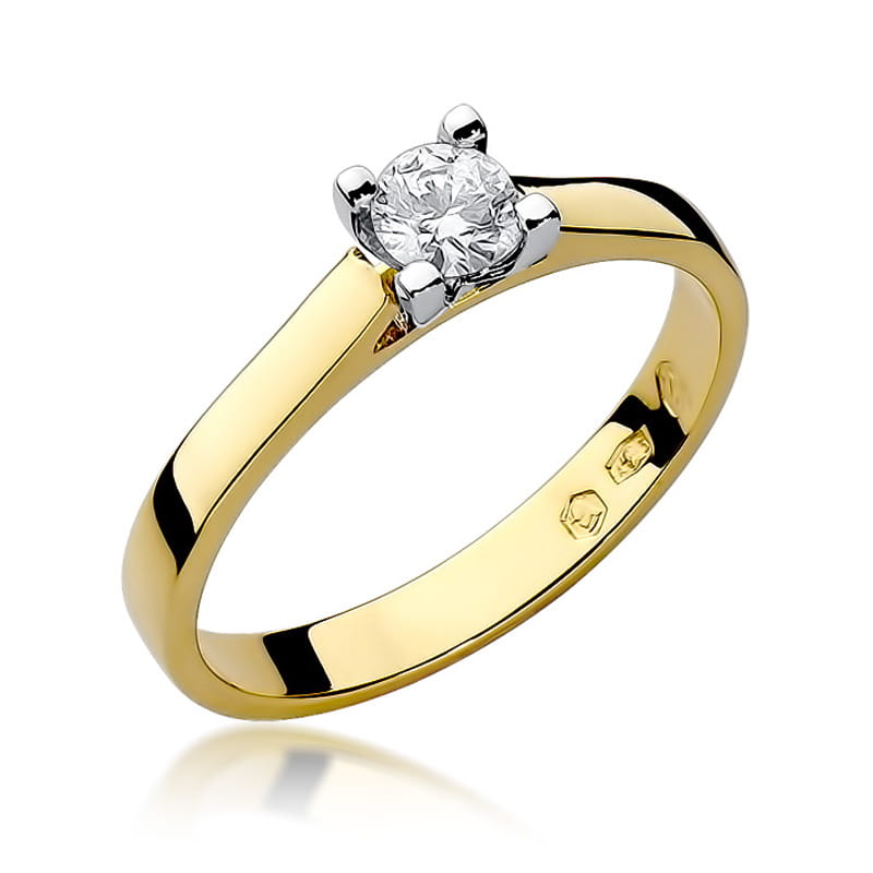 W221B Diamantový prsteň 0,20ct žlté zlato Au 585/1000 2