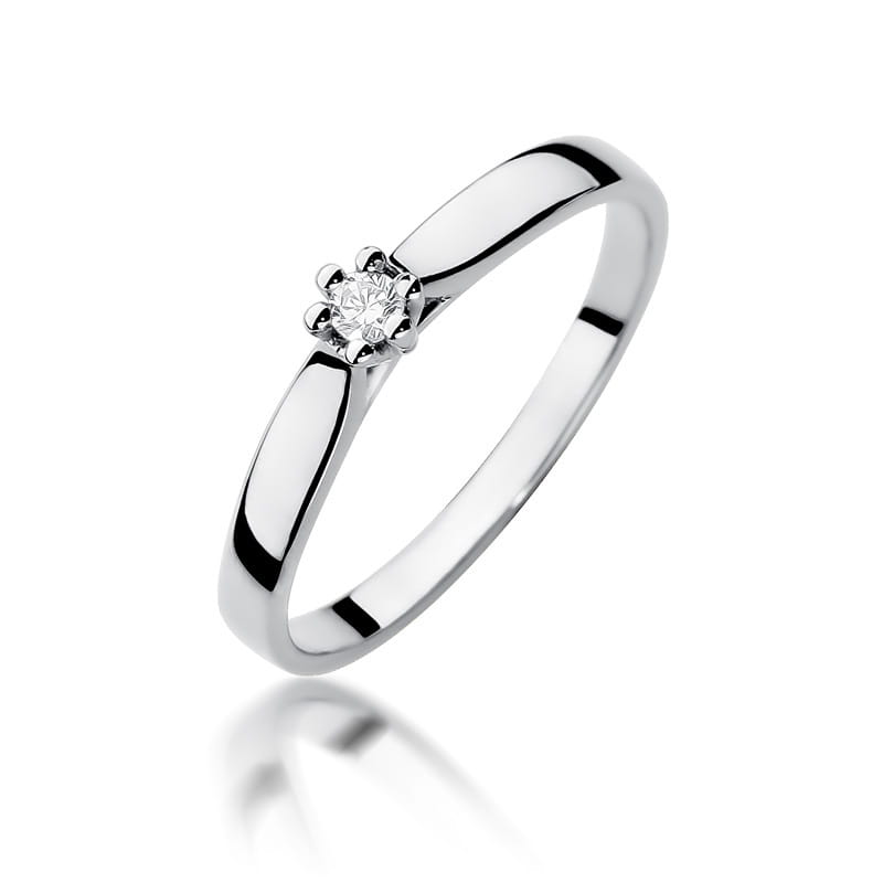 W222 Diamantový prsteň 0,04ct biele zlato Au 585/1000 2