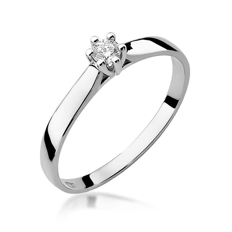 W222 Diamantový prsteň 0,08ct biele zlato Au 585/1000 2