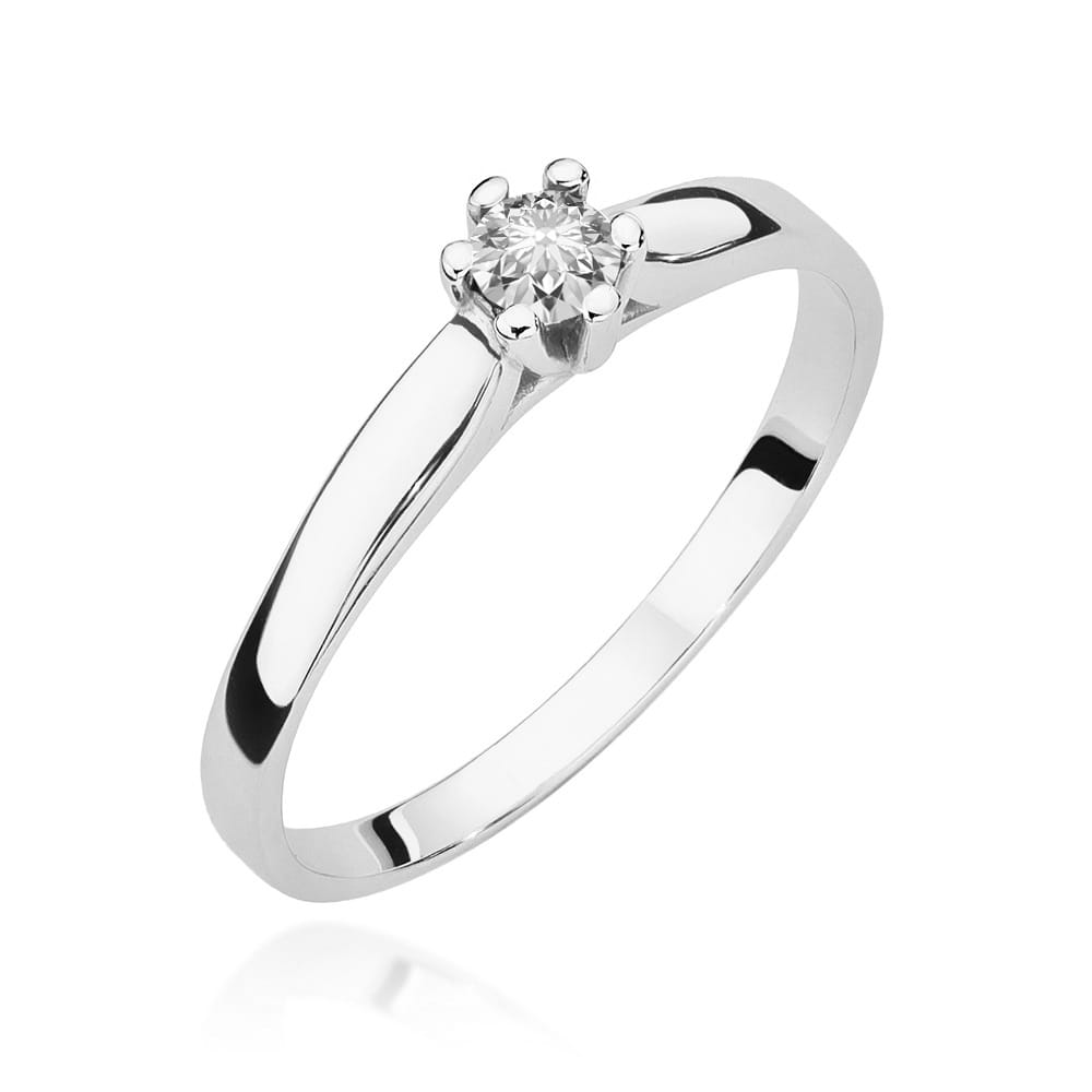 W222 Diamantový prsteň 0,15ct biele zlato Au 585/1000 2