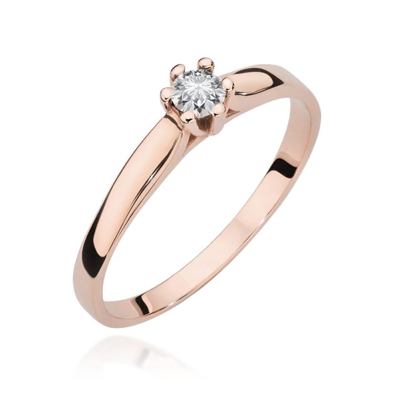 W222 Diamantový prsteň 0,15ct ružové zlato Au 585/1000 2
