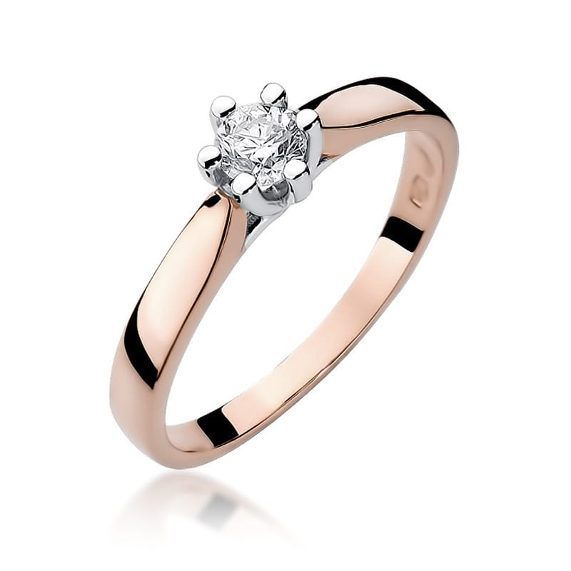 W222B Diamantový prsteň 0,20ct ružové zlato Au 585/1000 2
