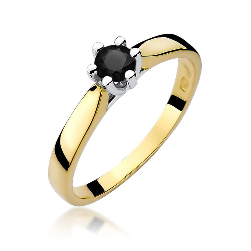 W222B Ring Black Diamond 0,30ct žlté zlato Au 585/1000 2