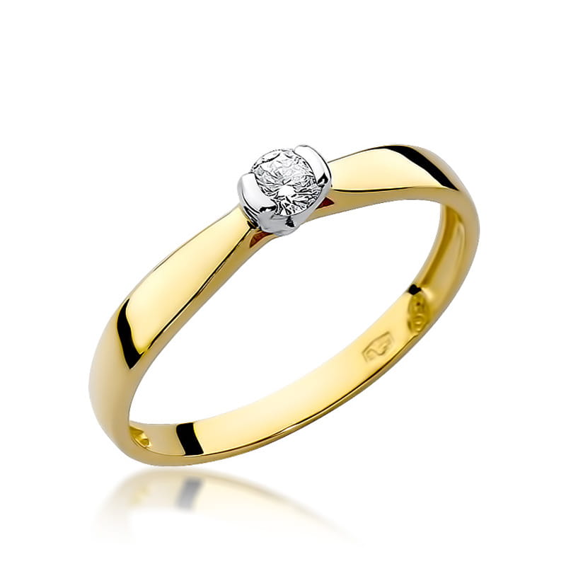 W223 Diamantový prsteň 0,08ct žlté zlato Au 585/1000 2