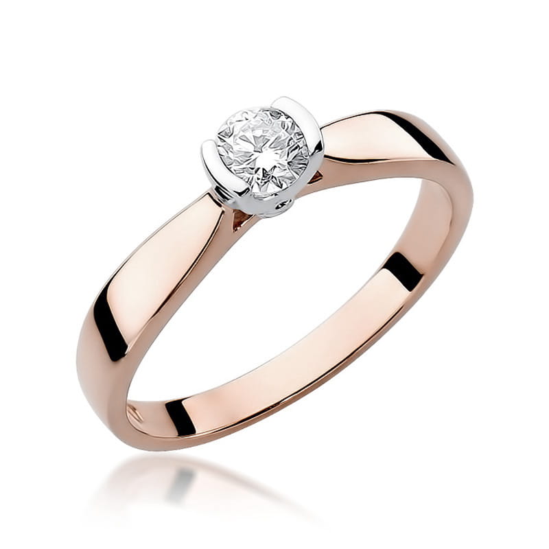 W223B Diamantový prsteň 0,25ct ružové zlato Au 585/1000 2