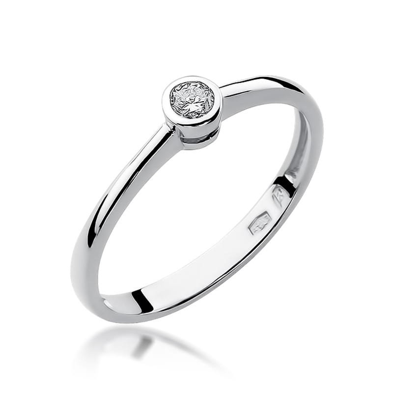 W224 Diamantový prsteň 0,10ct biele zlato Au 585/1000 2