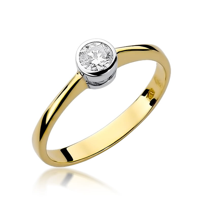 W224B Diamantový prsteň 0,25ct žlté zlato Au 585/1000 2