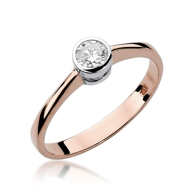 W224B Diamantový prsteň 0,30ct ružové zlato Au 585/1000 2