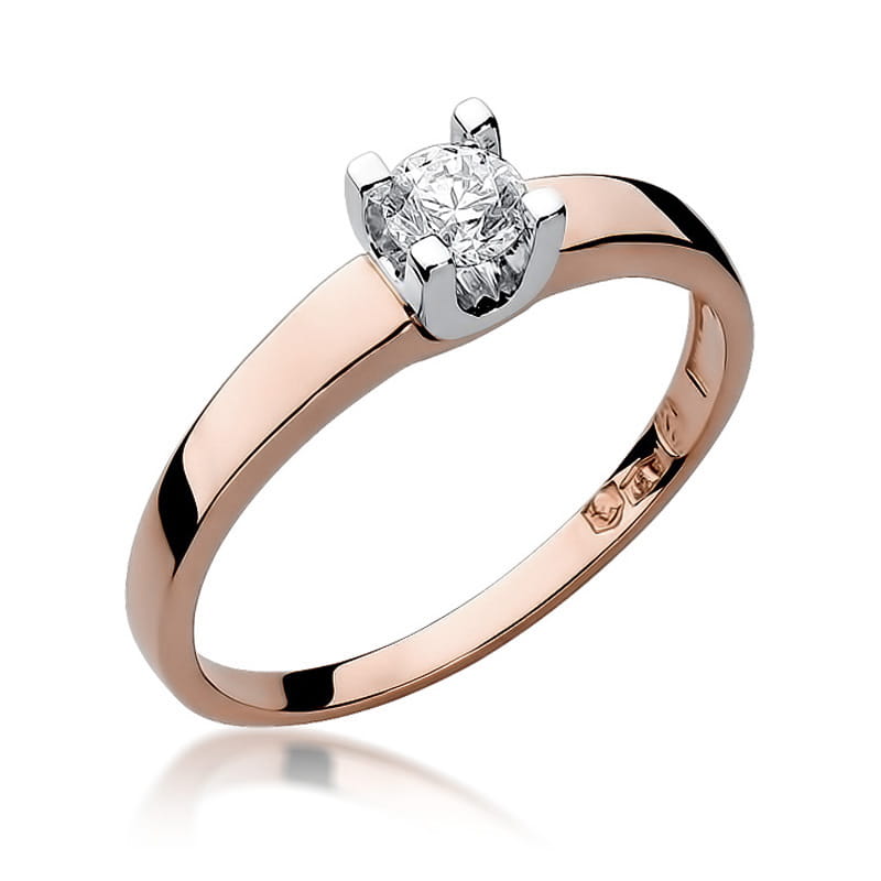 W225B Diamantový prsteň 0,30ct ružové zlato Au 585/1000 2