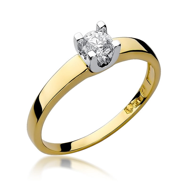 W225B Diamantový prsteň 0,30ct žlté zlato Au 585/1000 2