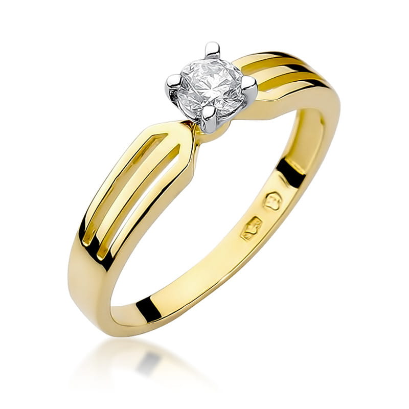W226B Diamantový prsteň 0,30ct žlté zlato Au 585/1000 2