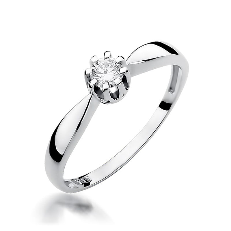 W228 Diamantový prsteň 0,15ct biele zlato Au 585/1000 2