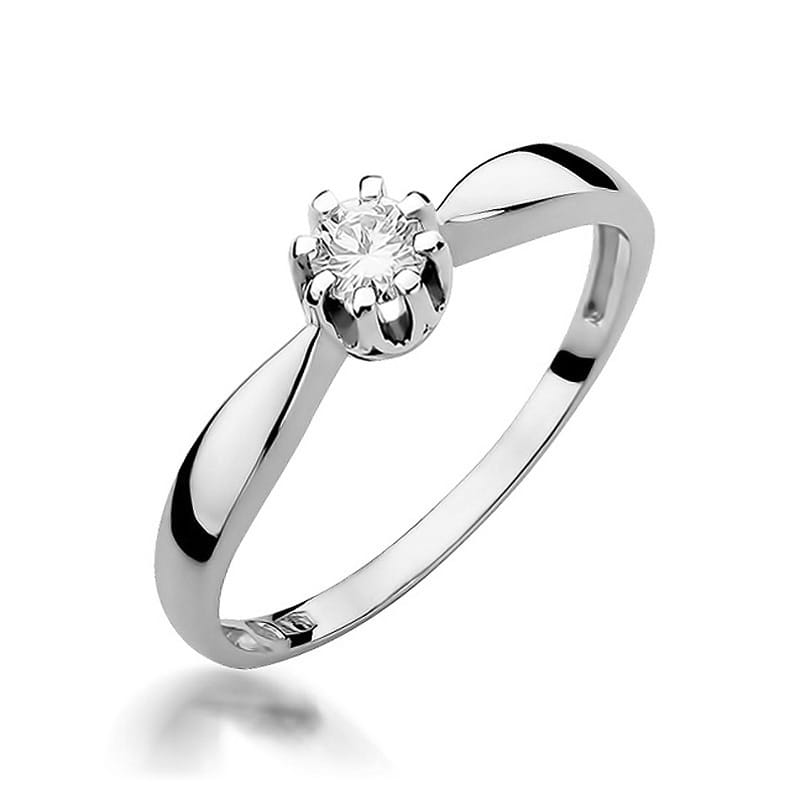 W228 Diamantový prsteň 0,20ct biele zlato Au 585/1000 2