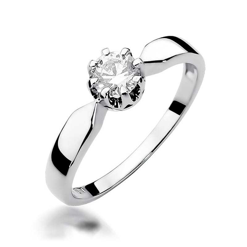 W228 Diamantový prsteň 0,50ct biele zlato Au 585/1000 2