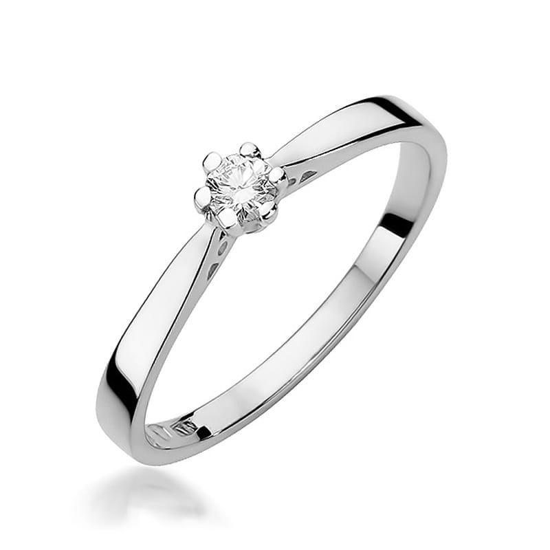 W229 Diamantový prsteň 0,12ct biele zlato Au 585/1000 2
