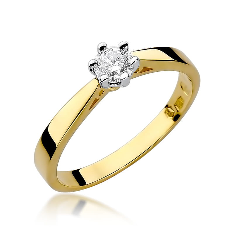 W229B Diamantový prsteň 0,20ct žlté zlato Au 585/1000 2