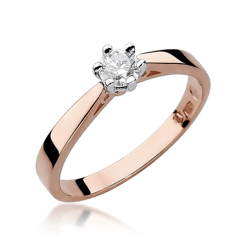 W229B Diamantový prsteň 0,30ct ružové zlato Au 585/1000 2