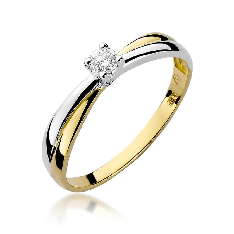 W230 Diamantový prsteň 0,08ct žlté zlato Au 585/1000 2