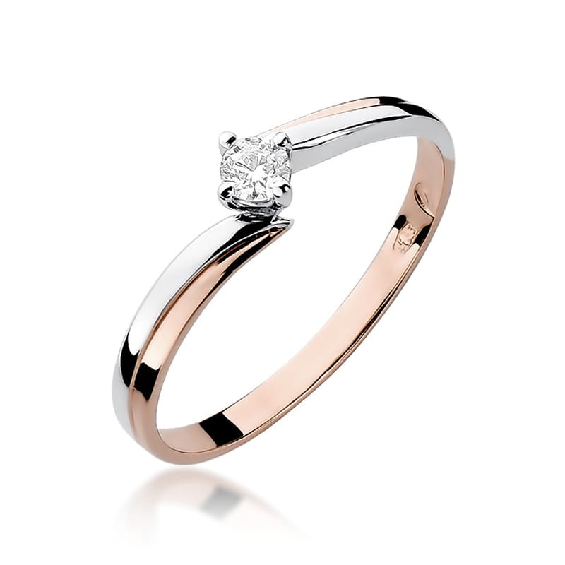 W231 Diamantový prsteň 0,10ct ružové zlato Au 585/1000 2