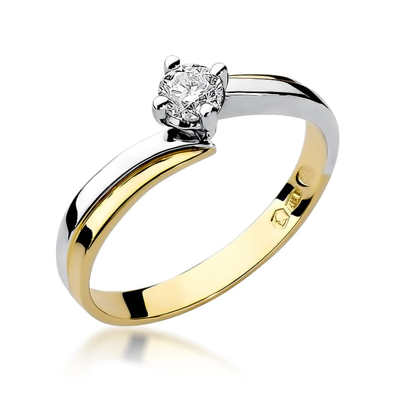 W231B Diamantový prsteň 0,25ct žlté zlato Au 585/1000 2