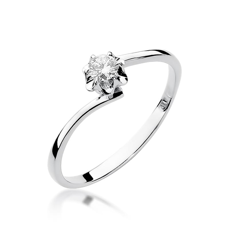 W232 Diamantový prsteň 0,10ct biele zlato Au 585/1000 2