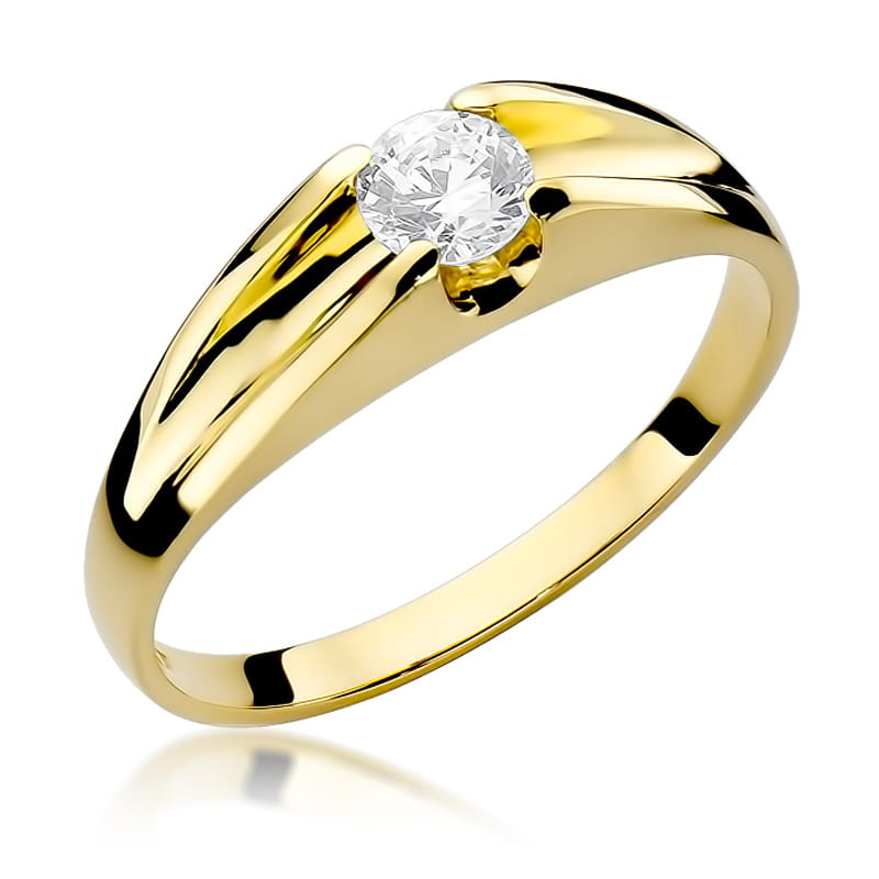 W233 Diamantový prsteň 0,50ct žlté zlato Au 585/1000 2