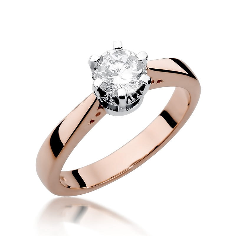 W234 Diamantový prsteň 1.00ct ružové zlato Au 585/1000 2