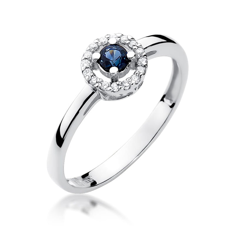 W238 Zafírový prsteň 0,15ct biele zlato Au 585/1000 2