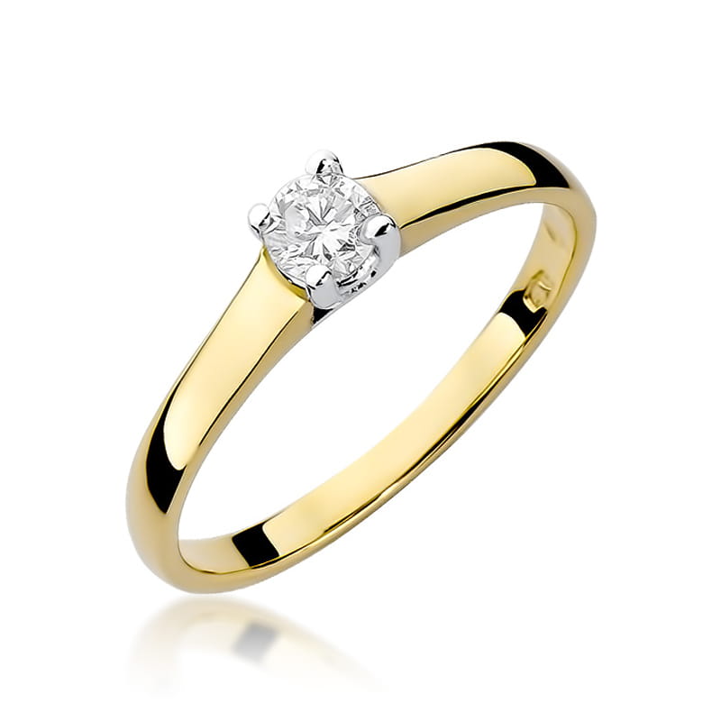 W239 Diamantový prsteň 0,20ct žlté zlato Au 585/1000 2