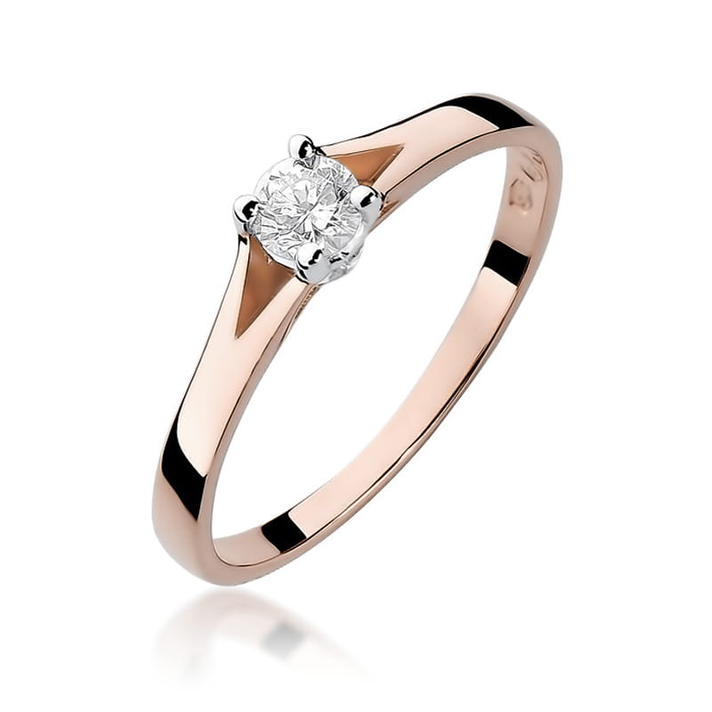 W240 Diamantový prsteň 0,20ct ružové zlato Au 585/1000 2