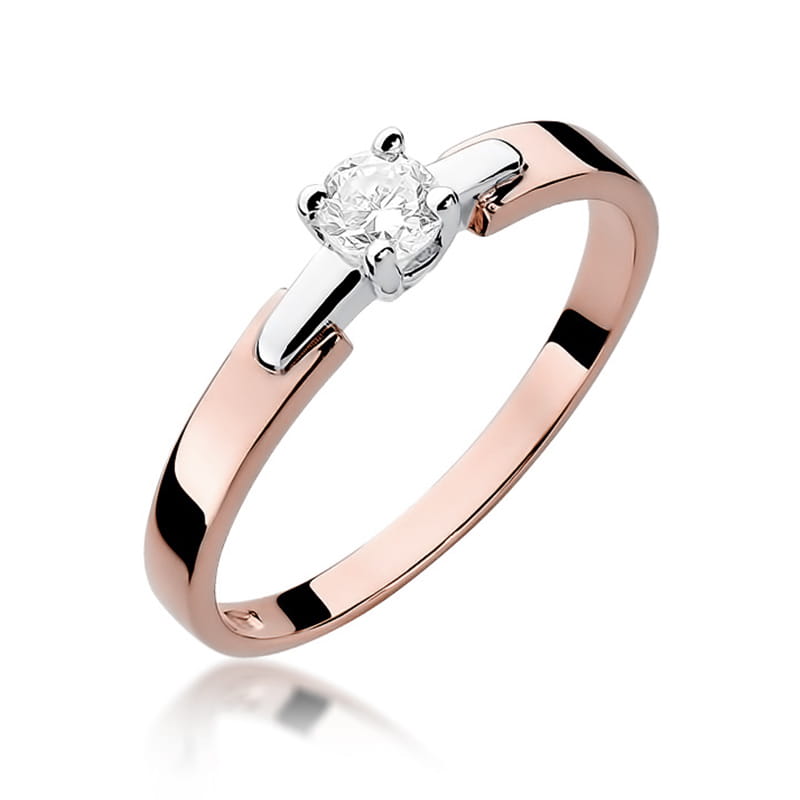 W241 Diamantový prsteň 0,20ct ružové zlato Au 585/1000 2