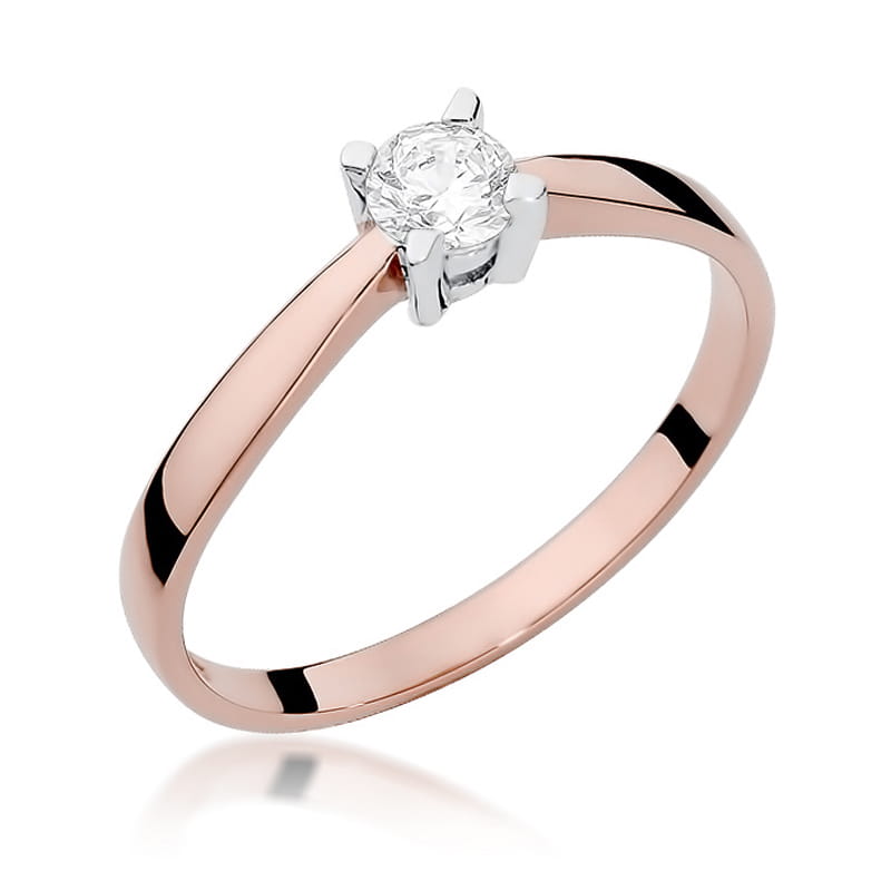 W242 Diamantový prsteň 0,20ct ružové zlato Au 585/1000 2
