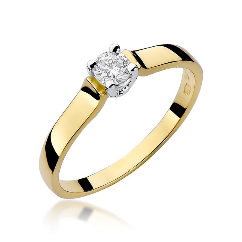 W244 Diamantový prsteň 0,20ct žlté zlato Au 585/1000 2