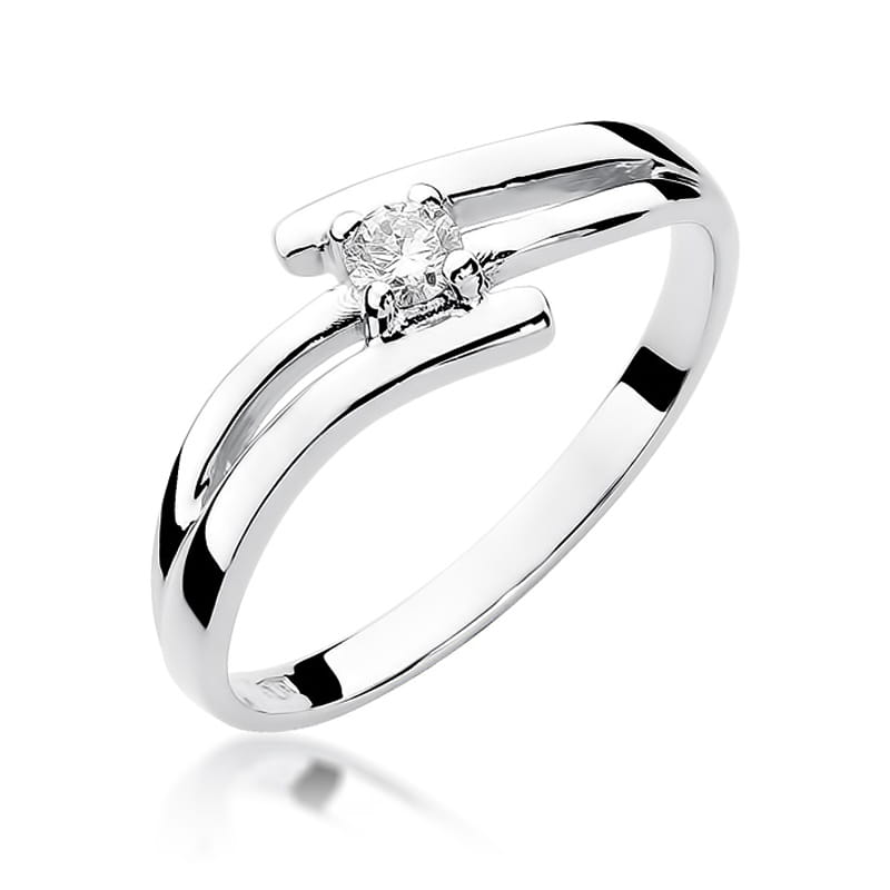 W245 Diamantový prsteň 0,10ct biele zlato Au 585/1000 2
