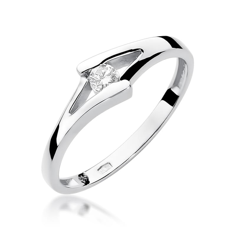 W250 Diamantový prsteň 0,10ct biele zlato Au 585/1000 2