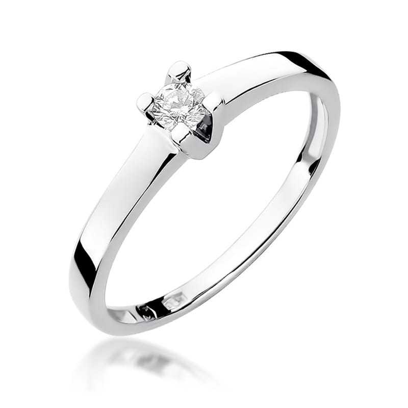 W252 Diamantový prsteň 0,12ct biele zlato Au 585/1000 2
