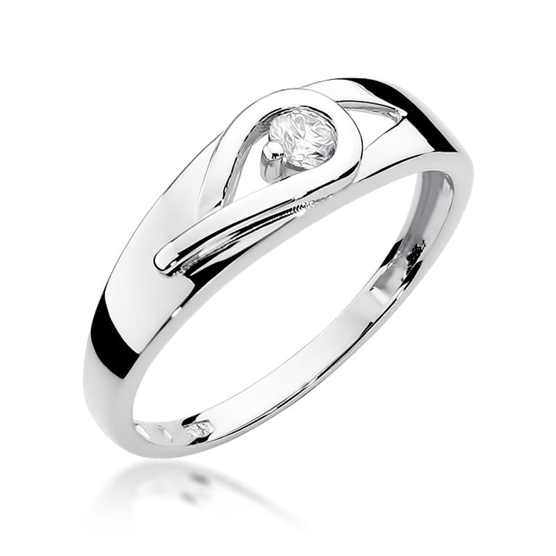 W253 Diamantový prsteň 0,12ct biele zlato Au 585/1000 2