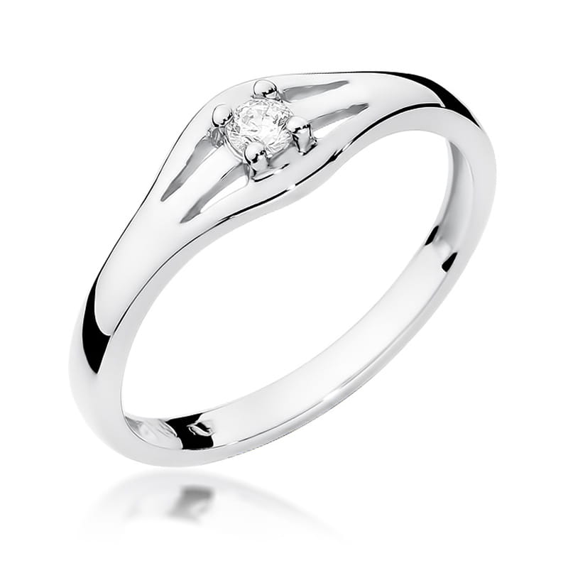 W254 Diamantový prsteň 0,10ct biele zlato Au 585/1000 2